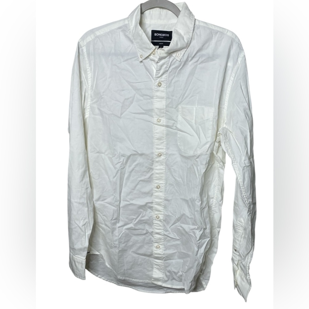 Bonobos White Casual Button Down Shirt with Traditional Collar